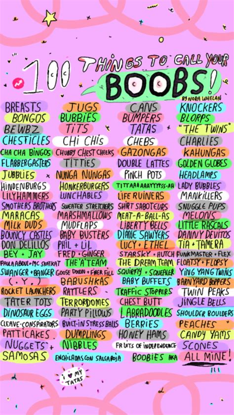 nickname for boobs|30 Funny Nicknames for Post.